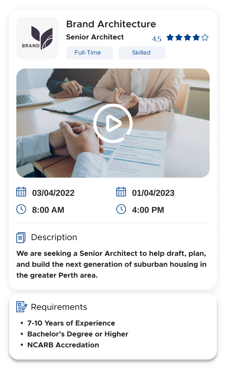 User Job Page Image